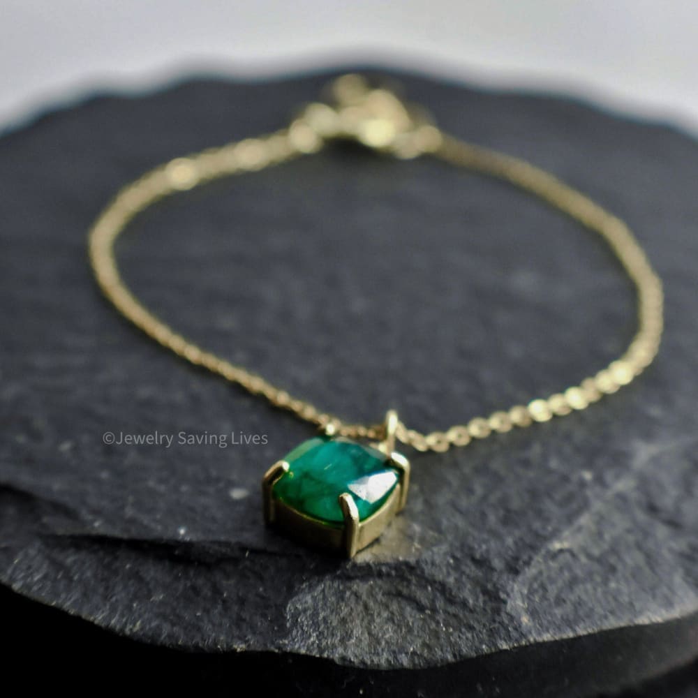 The Ashbourn - Natural Emerald Bracelet Bracelet Handmade Handcrafted