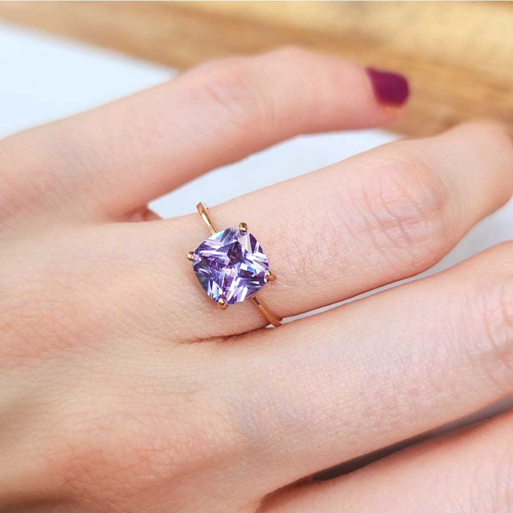 The Asher - Brilliant Lavender Amethyst Rings Handmade JSL Made in USA