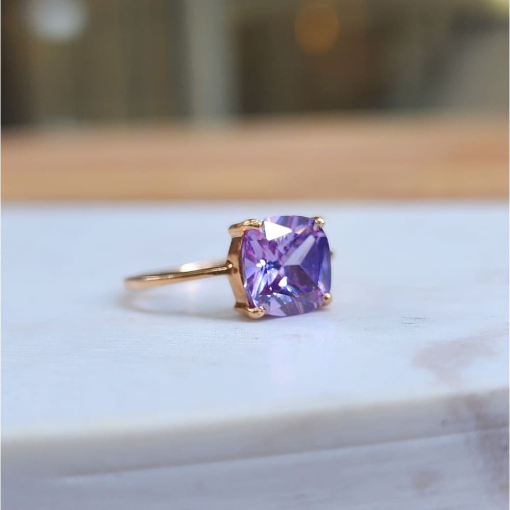 The Asher - Brilliant Lavender Amethyst Rings Handmade Handcrafted
