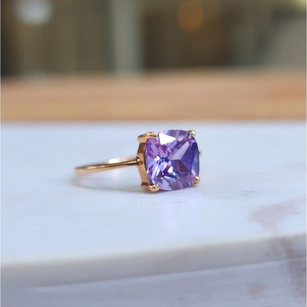 The Asher - Brilliant Lavender Amethyst Rings Handmade JSL Made in USA