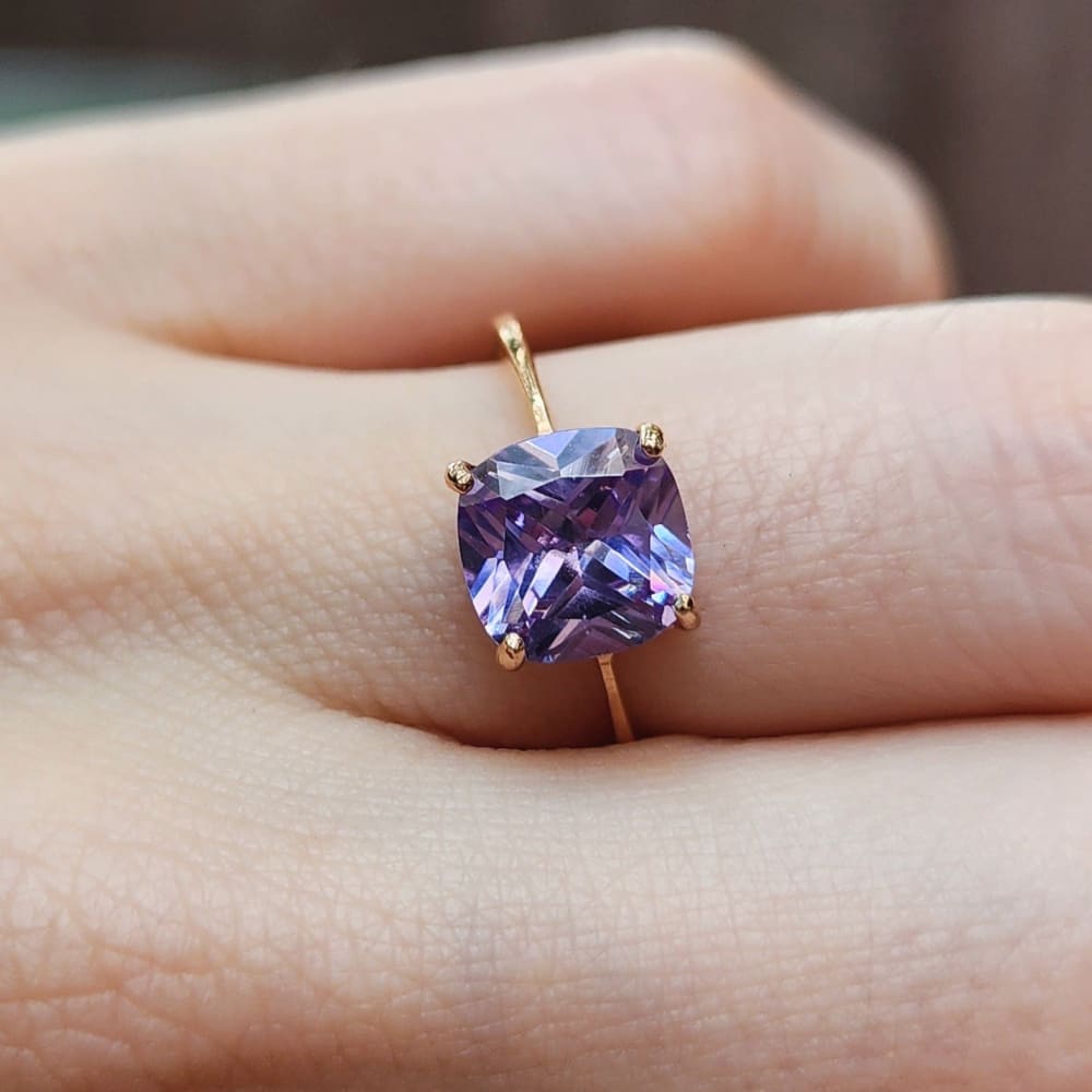 The Asher - Brilliant Lavender Amethyst Rings Handmade JSL Made in USA