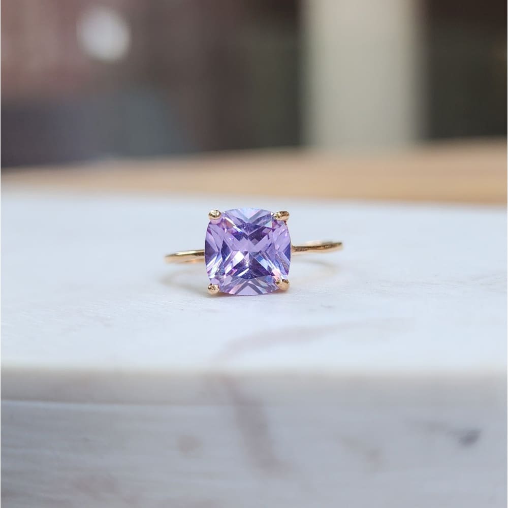 The Asher - Brilliant Lavender Amethyst Rings Handmade JSL Made in USA