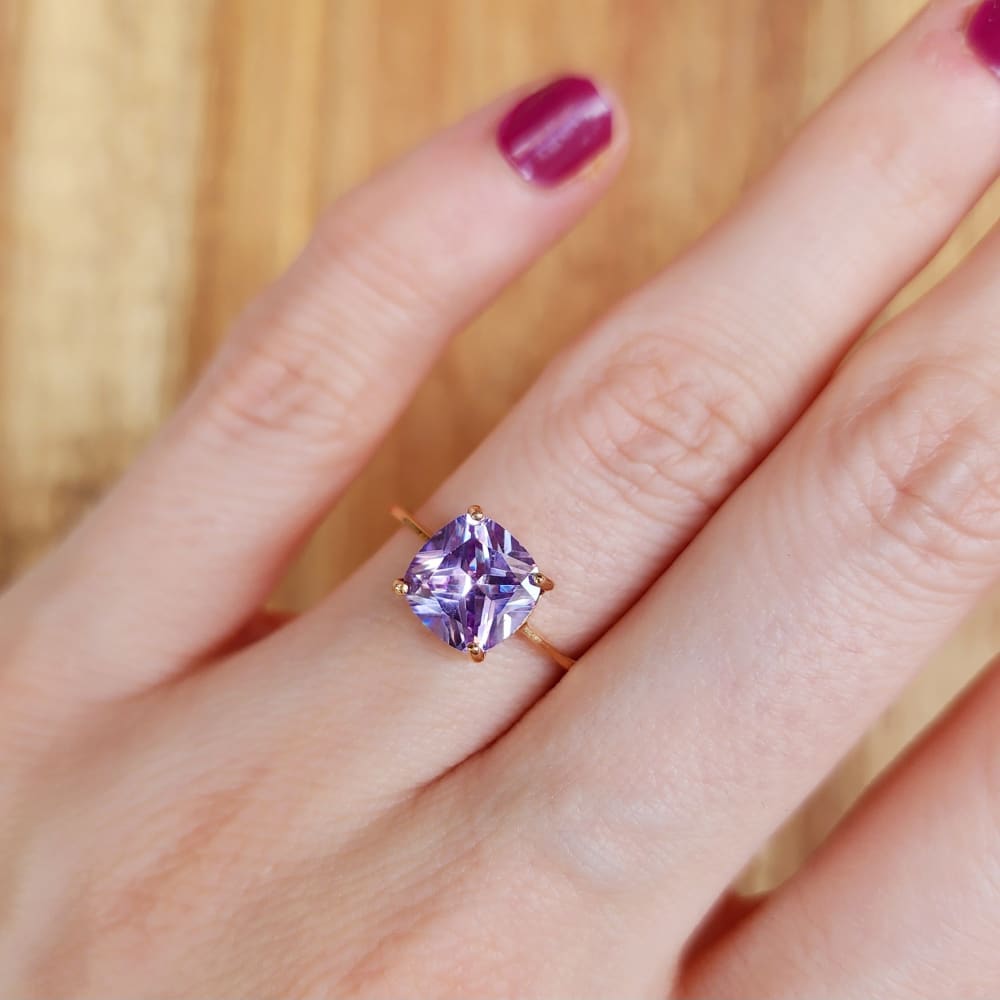 The Asher - Brilliant Lavender Amethyst Rings Handmade JSL Made in USA