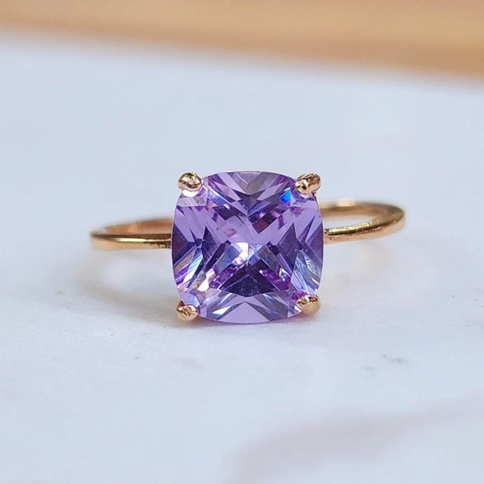 The Asher - Brilliant Lavender Amethyst Rings Handmade JSL Made in USA