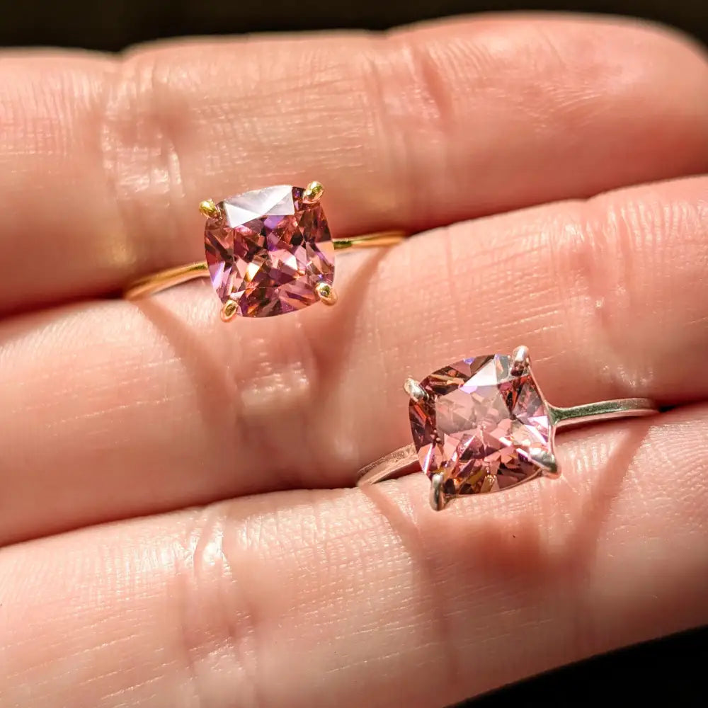 The Asher - Brilliant Pink Tourmaline Rings Handmade Handcrafted