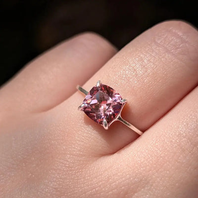 The Asher - Brilliant Pink Tourmaline Rings Handmade Handcrafted