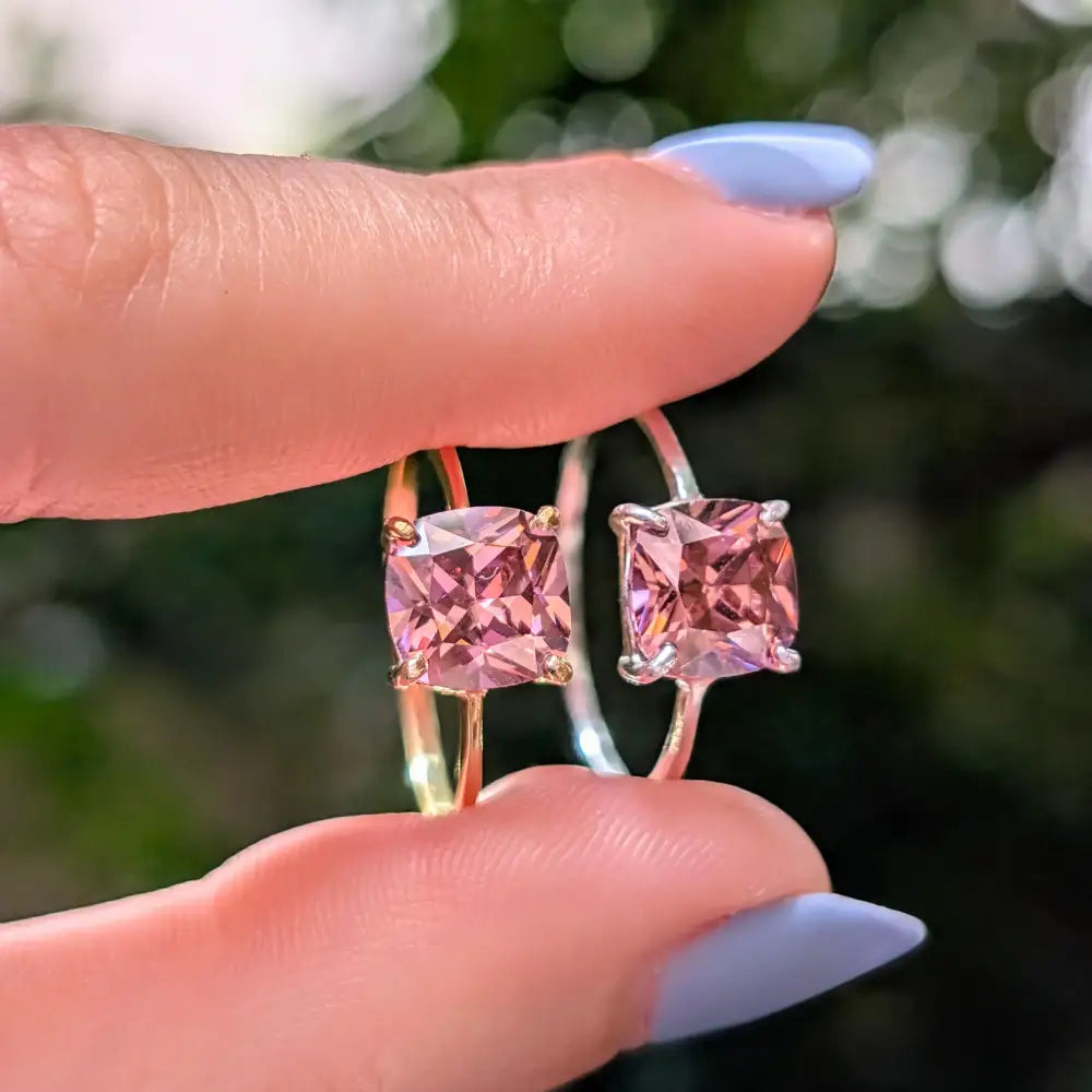 The Asher - Brilliant Pink Tourmaline Rings Handmade Handcrafted