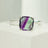 The Asher (double band) - Natural Bi-Color Fluorite Rings Handmade Handcrafted