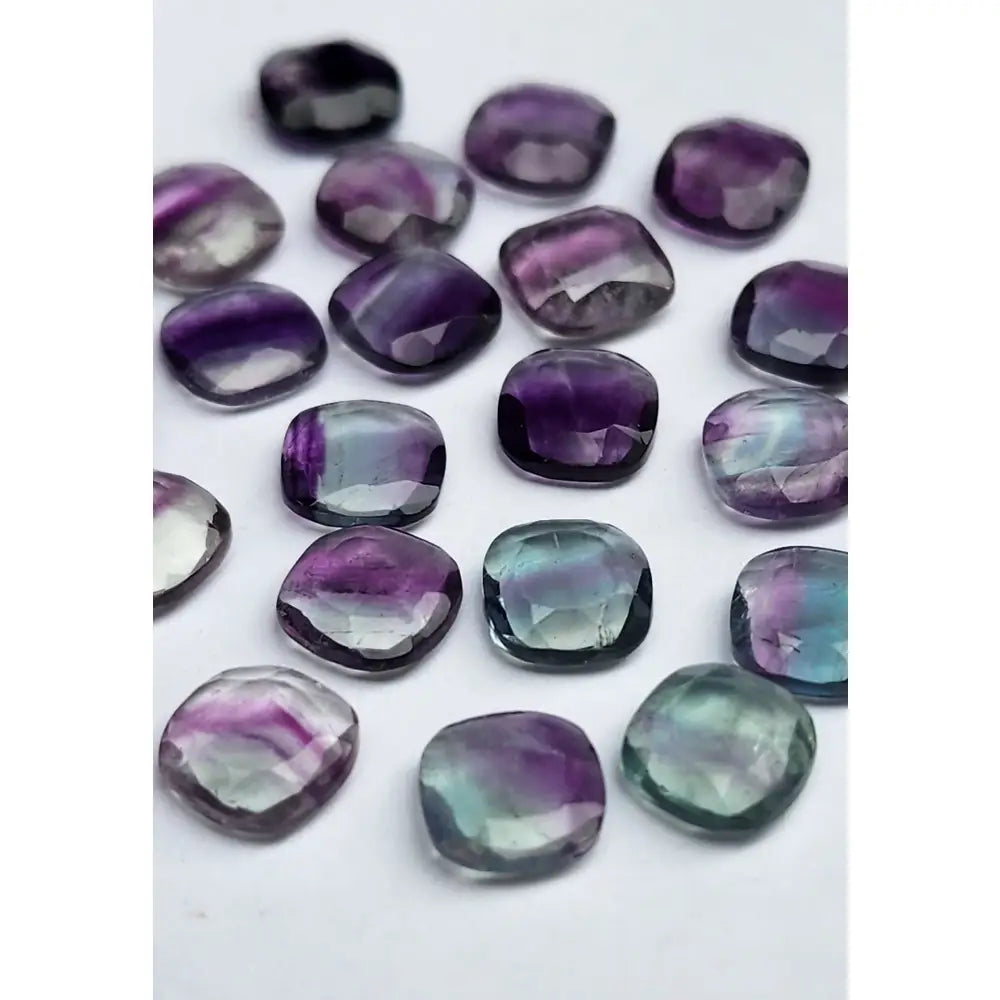 The Asher (double band) - Natural Bi-Color Fluorite Rings Handmade Handcrafted