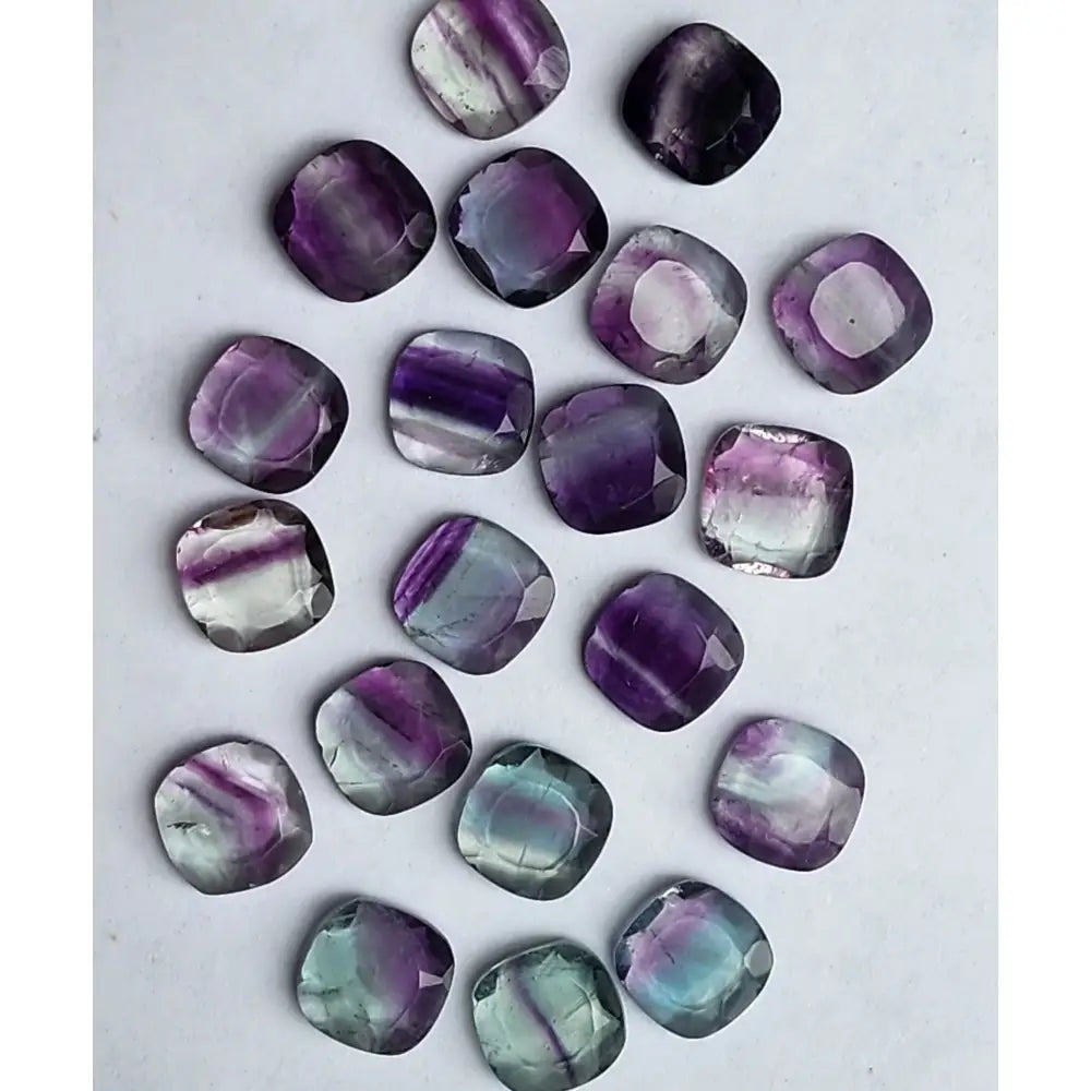The Asher (double band) - Natural Bi-Color Fluorite Rings Handmade Handcrafted