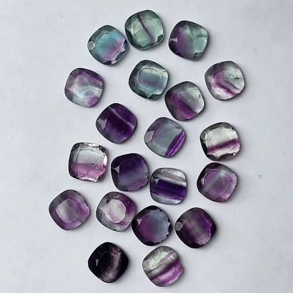 The Asher (double band) - Natural Bi-Color Fluorite Rings Handmade Handcrafted
