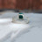 The Asher (double band) - Natural Emerald Rings Handmade Handcrafted