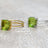 The Asher - Natural Peridot Double Band Rings Handmade Handcrafted