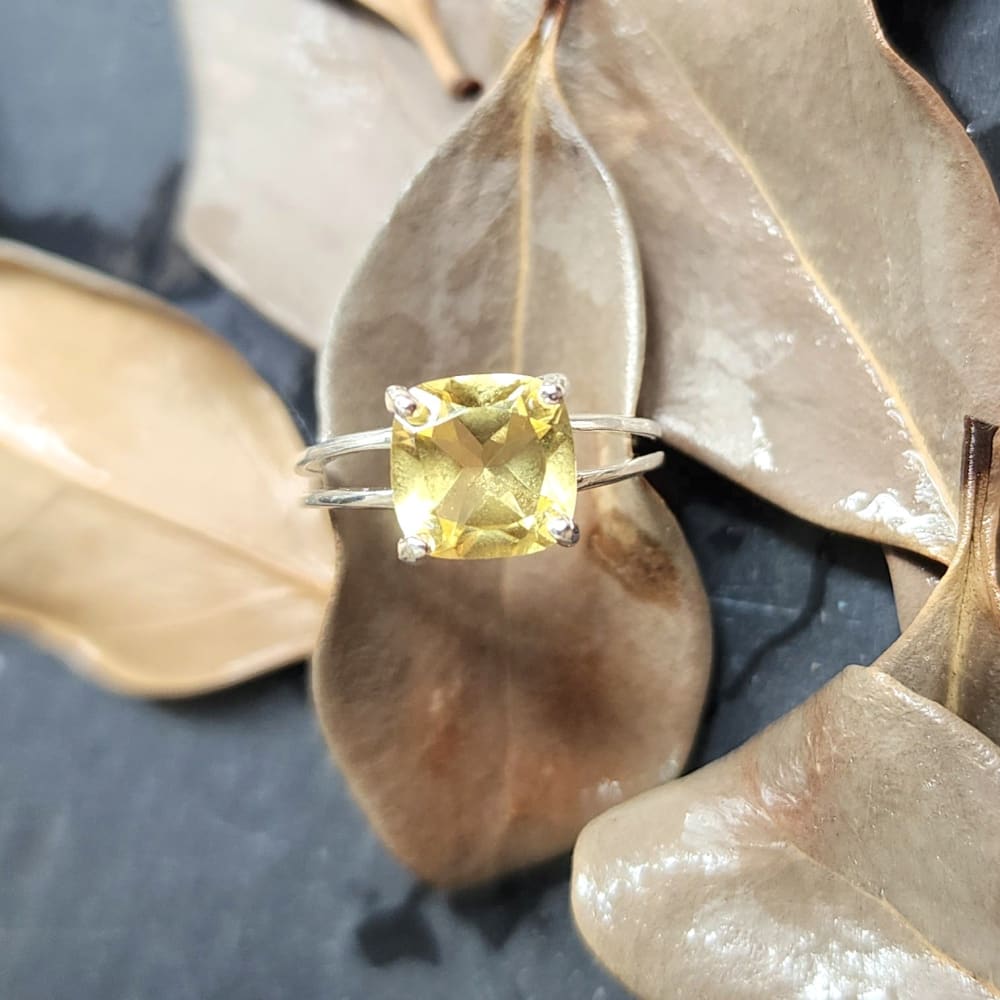 The Asher - Lab Brilliant Citrine Rings Handmade Handcrafted