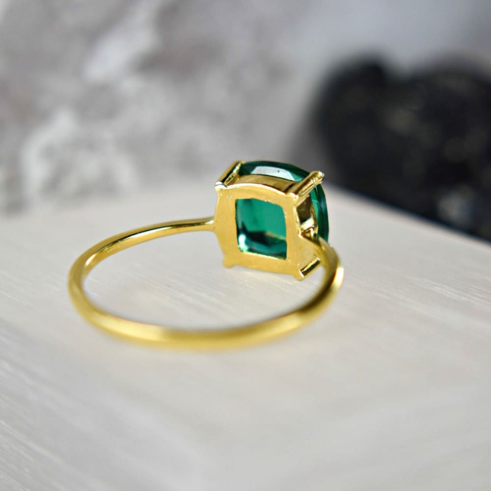 The Asher - Lab Emerald Rings Handmade JSL Made in USA