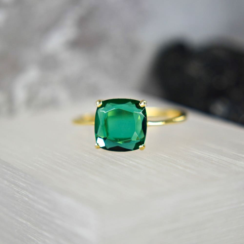 The Asher - Lab Emerald Rings Handmade JSL Made in USA