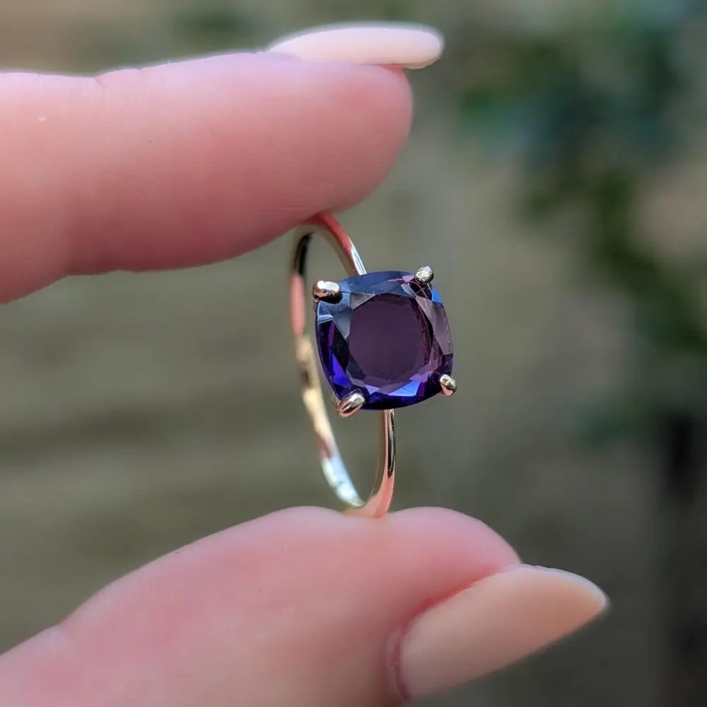 The Asher - Natural Amethyst Rings Handmade Handcrafted