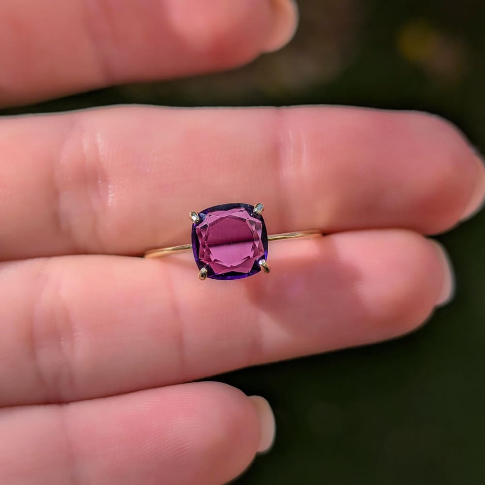 The Asher - Natural Amethyst Rings Handmade Handcrafted