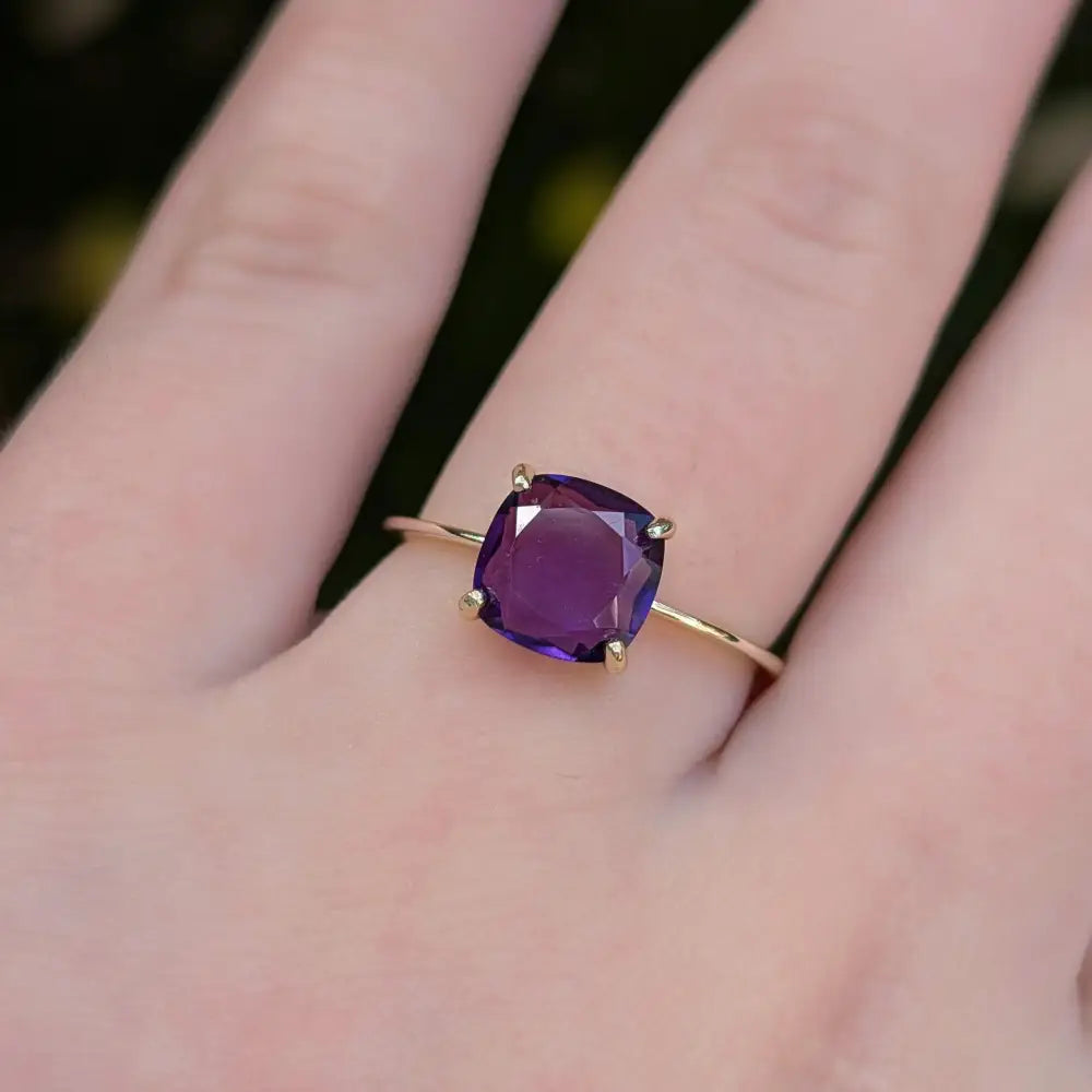 The Asher - Natural Amethyst Rings Handmade Handcrafted