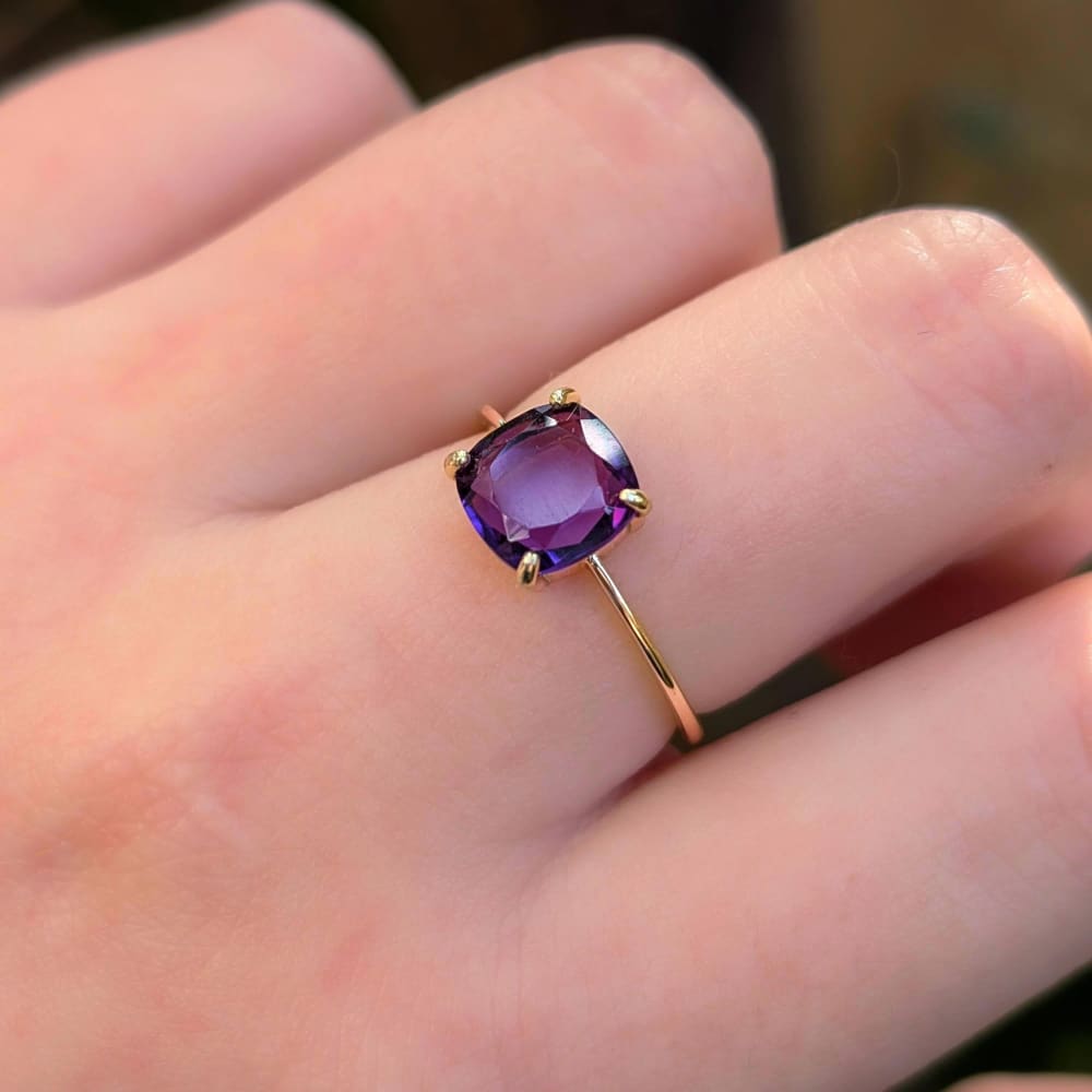 The Asher - Natural Amethyst Rings Handmade Handcrafted