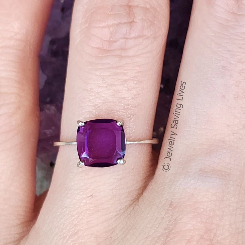 The Asher - Natural Amethyst Rings Handmade Handcrafted