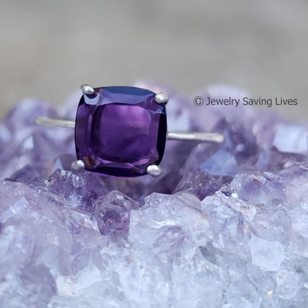 The Asher - Natural Amethyst Rings Handmade Handcrafted