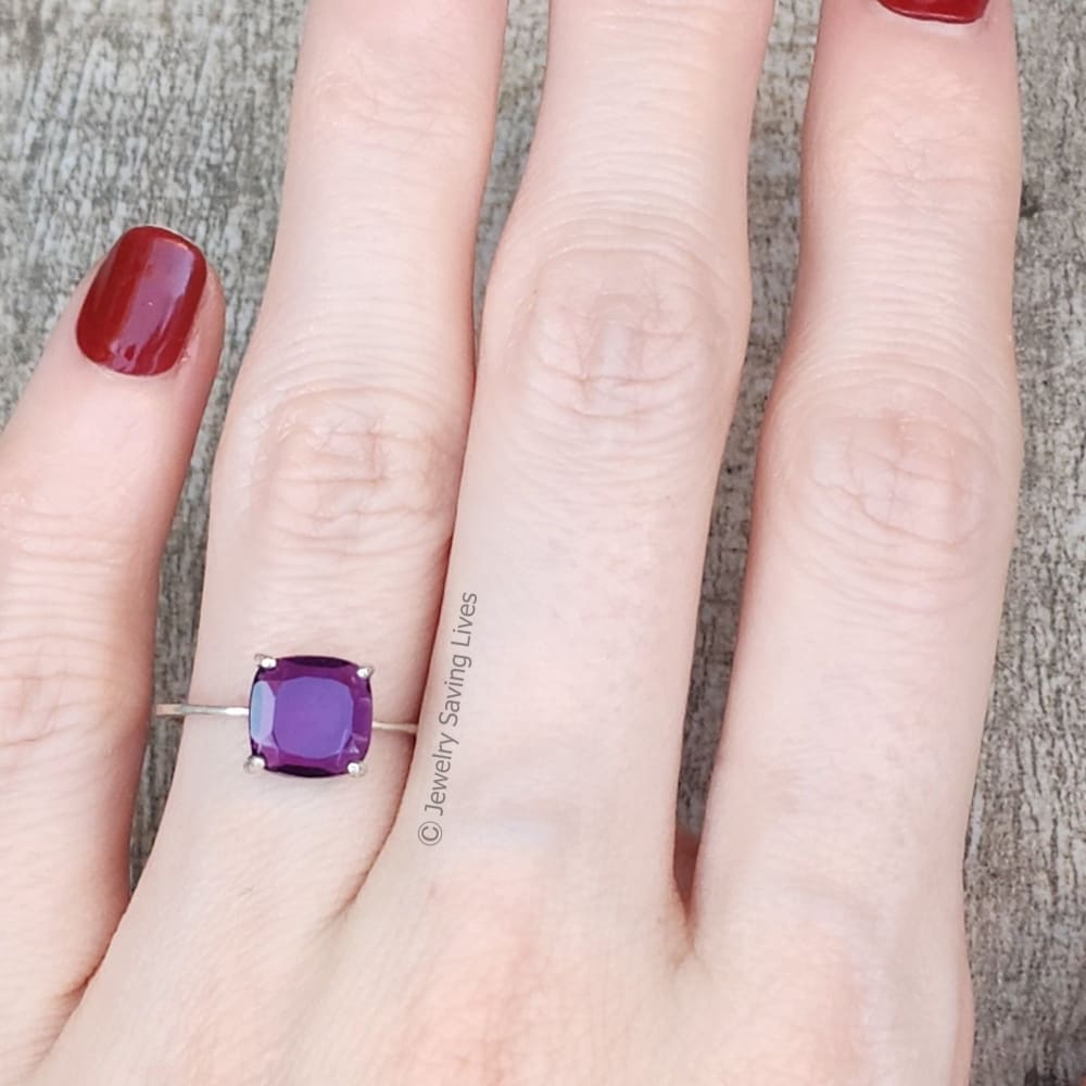 The Asher - Natural Amethyst Rings Handmade Handcrafted