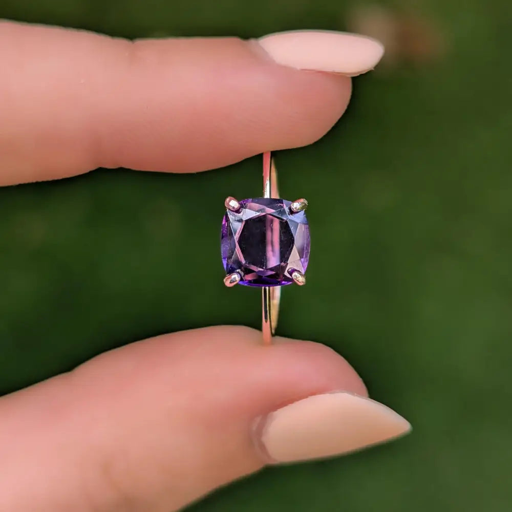 The Asher - Natural Amethyst Rings Handmade Handcrafted