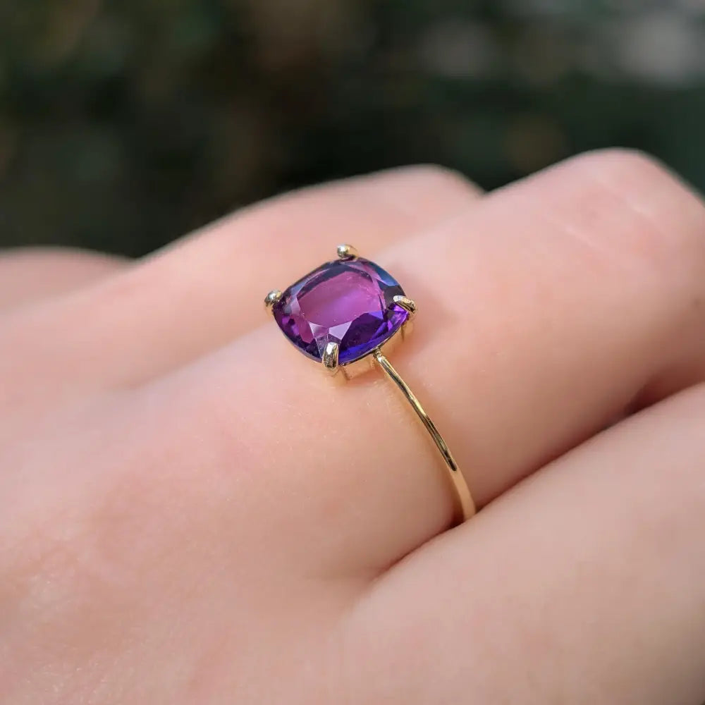 The Asher - Natural Amethyst Rings Handmade Handcrafted