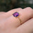 The Asher - Natural Amethyst Rings Handmade Handcrafted