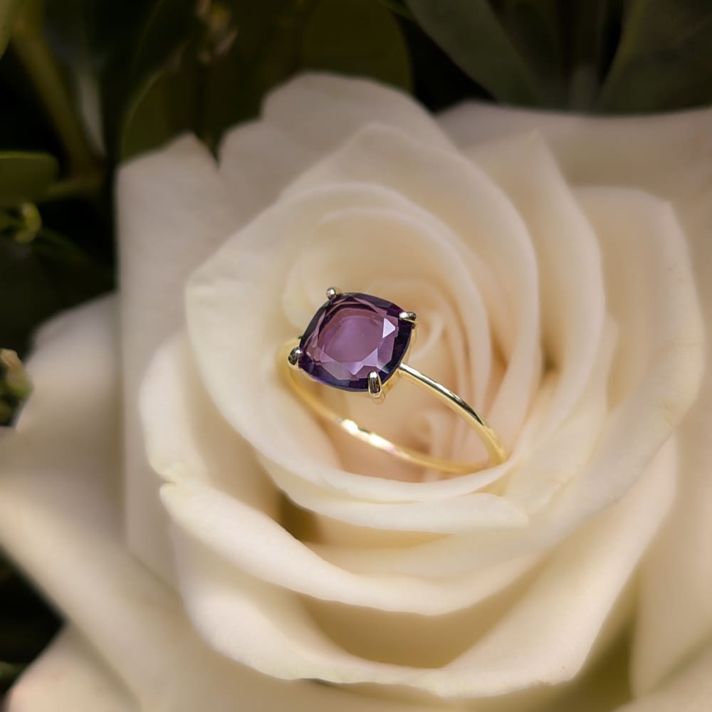 The Asher - Natural Amethyst Rings Handmade Handcrafted