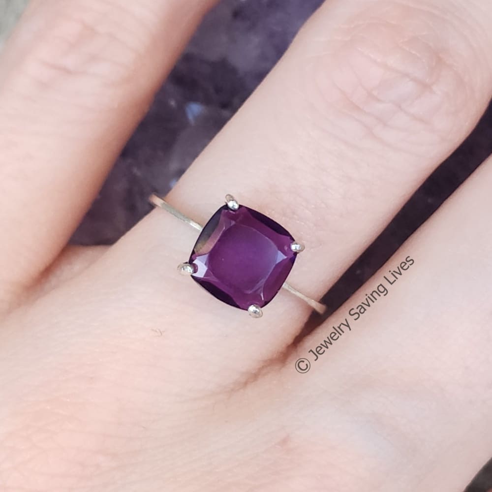 The Asher - Natural Amethyst Rings Handmade Handcrafted