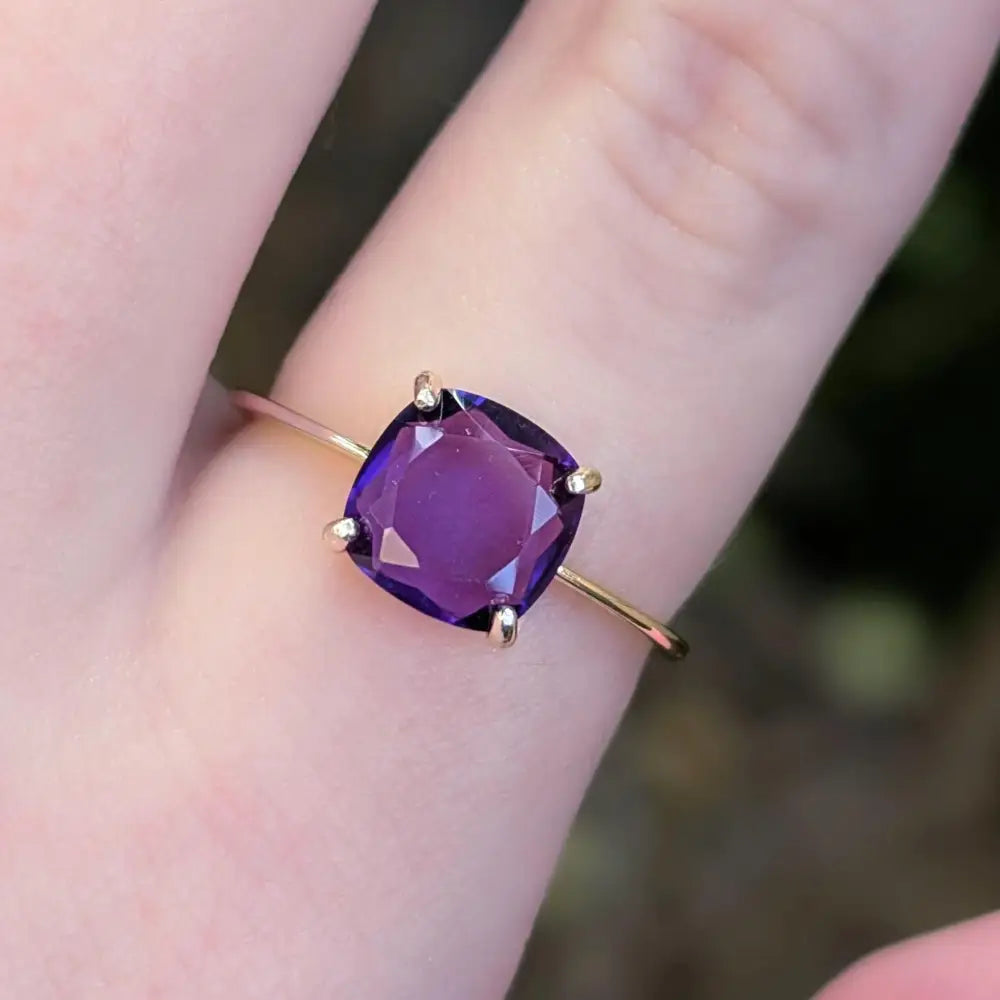 The Asher - Natural Amethyst Rings Handmade Handcrafted