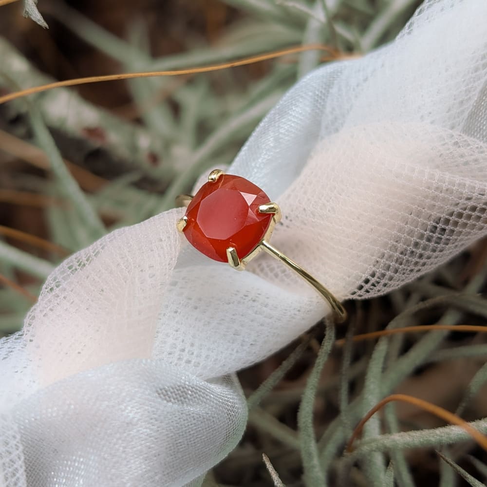 The Asher - Natural Carnelian Rings Handmade Handcrafted