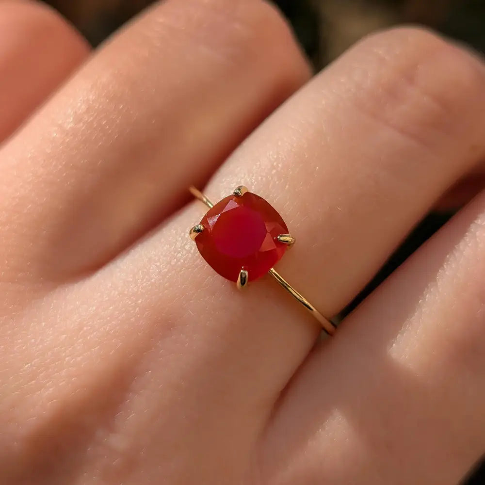 The Asher - Natural Carnelian Rings Handmade Handcrafted