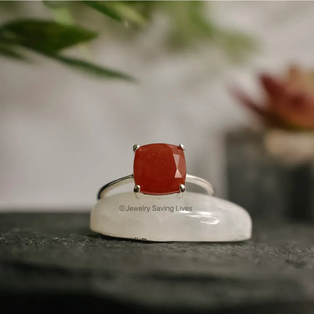 The Asher - Natural Carnelian Rings Handmade Handcrafted