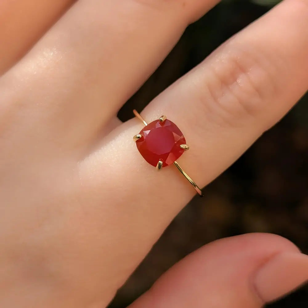 The Asher - Natural Carnelian Rings Handmade Handcrafted