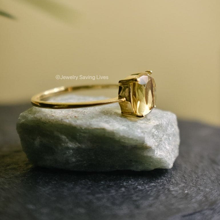 The Asher - Natural Citrine Rings Handmade JSL Made in USA