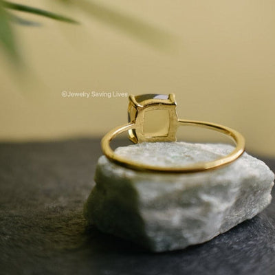 The Asher - Natural Citrine Rings Handmade JSL Made in USA