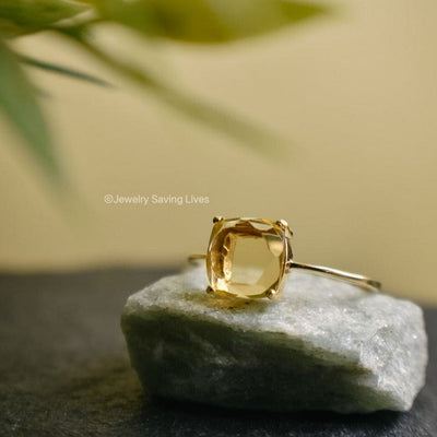 The Asher - Natural Citrine Rings Handmade JSL Made in USA