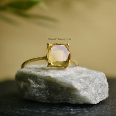 The Asher - Natural Citrine Rings Handmade JSL Made in USA