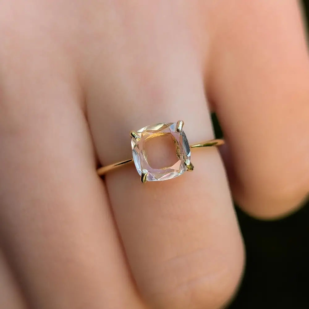 The Asher - Natural Clear Quartz Rings Handmade Handcrafted
