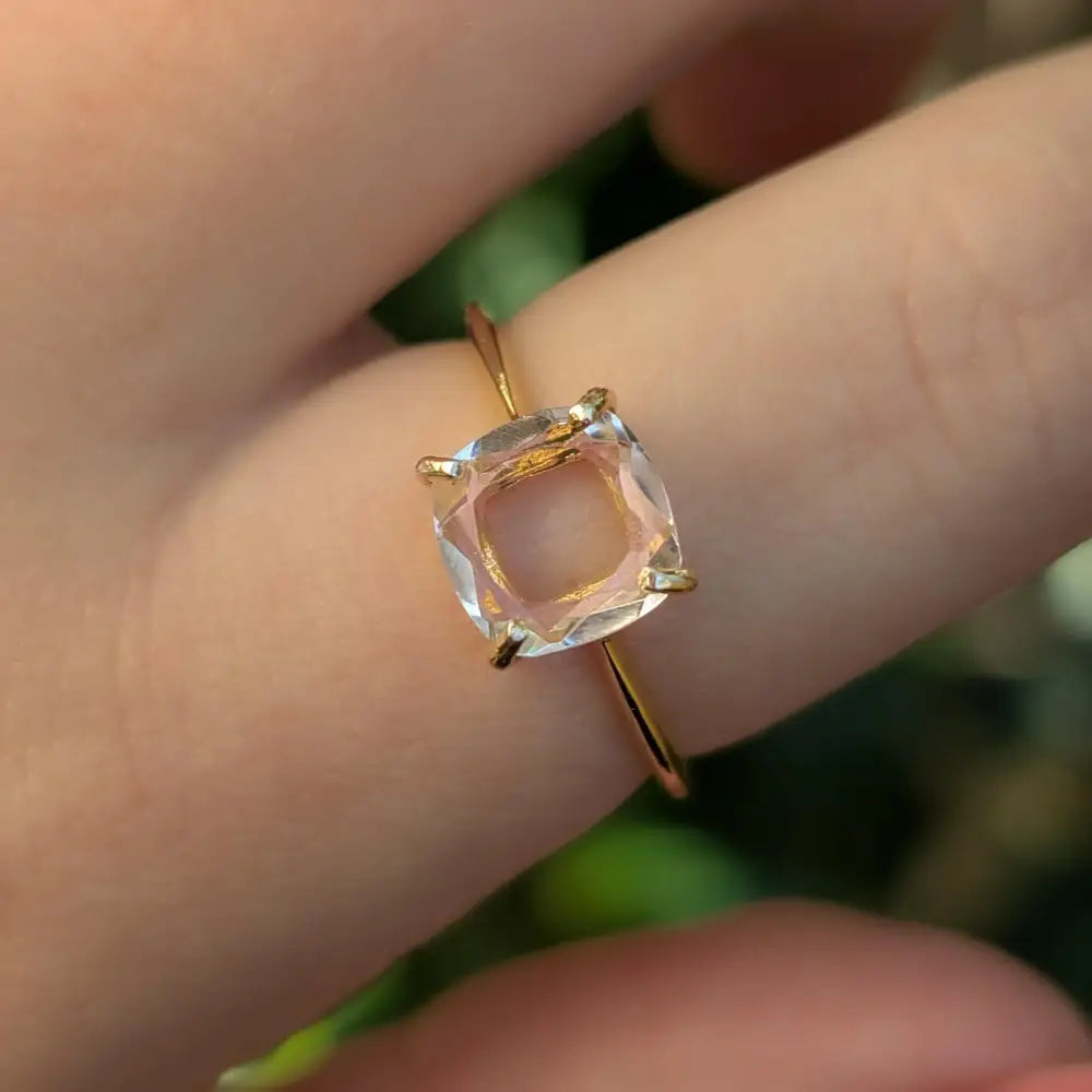 The Asher - Natural Clear Quartz Rings Handmade Handcrafted