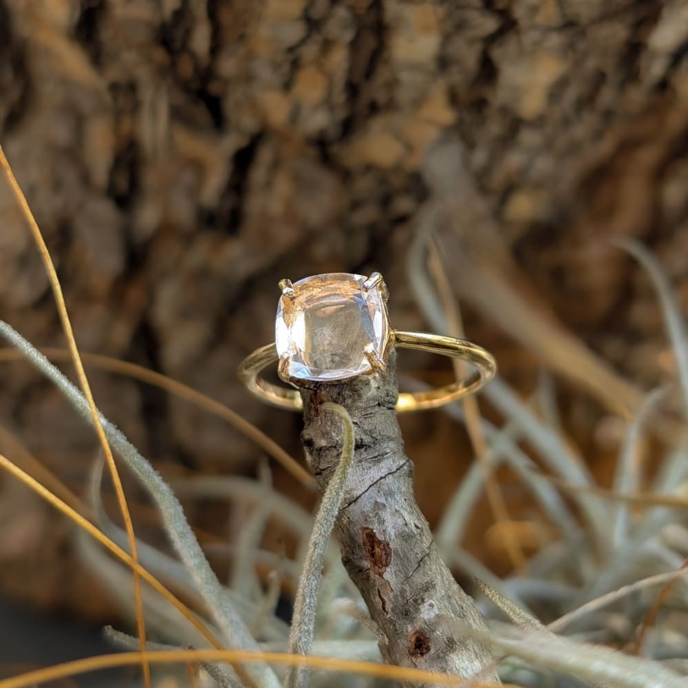 The Asher - Natural Clear Quartz Rings Handmade Handcrafted