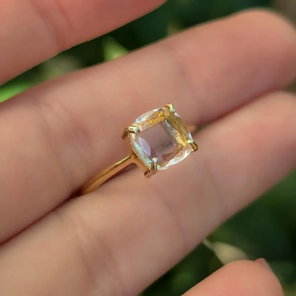 The Asher - Natural Clear Quartz Rings Handmade Handcrafted