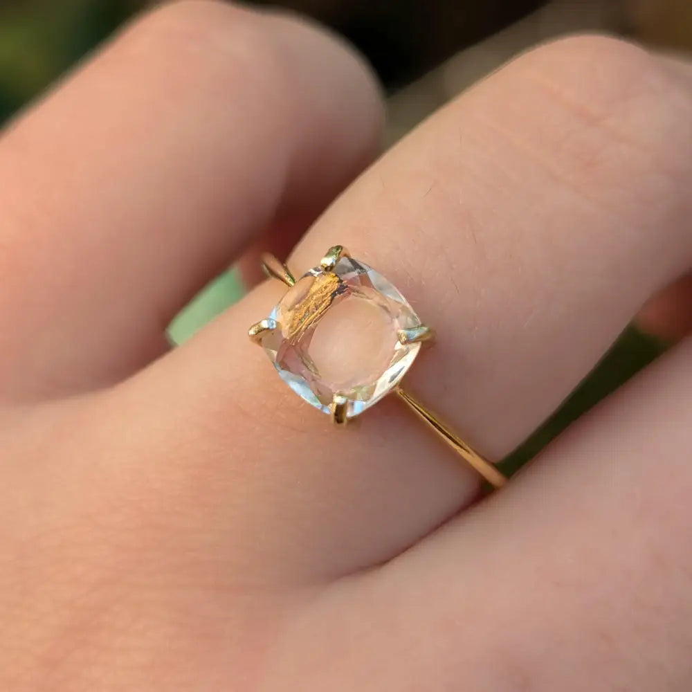 The Asher - Natural Clear Quartz Rings Handmade Handcrafted