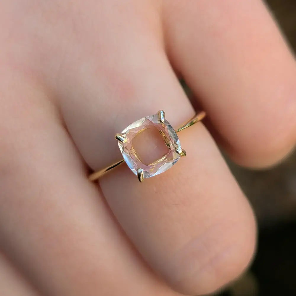 The Asher - Natural Clear Quartz Rings Handmade Handcrafted