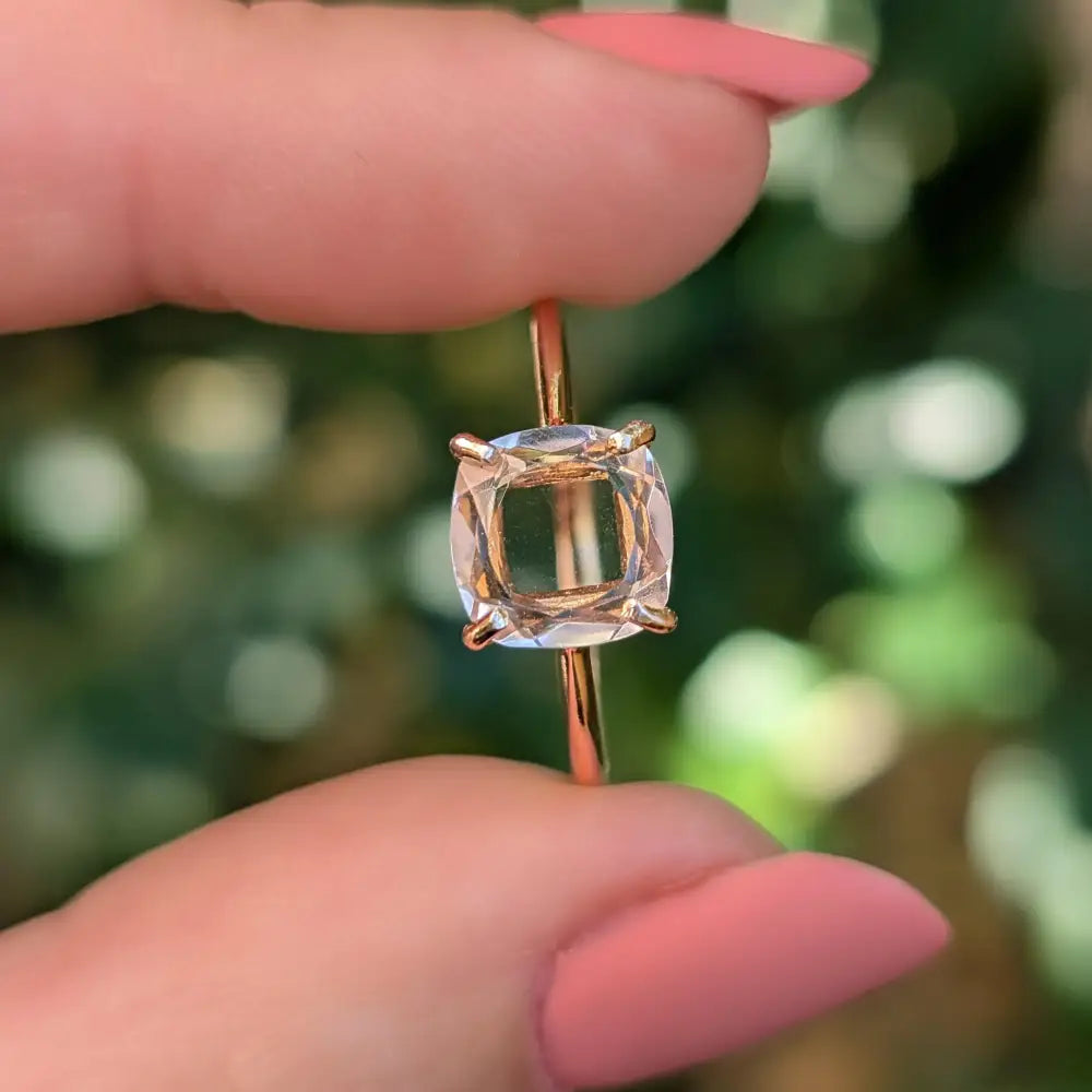 The Asher - Natural Clear Quartz Rings Handmade Handcrafted