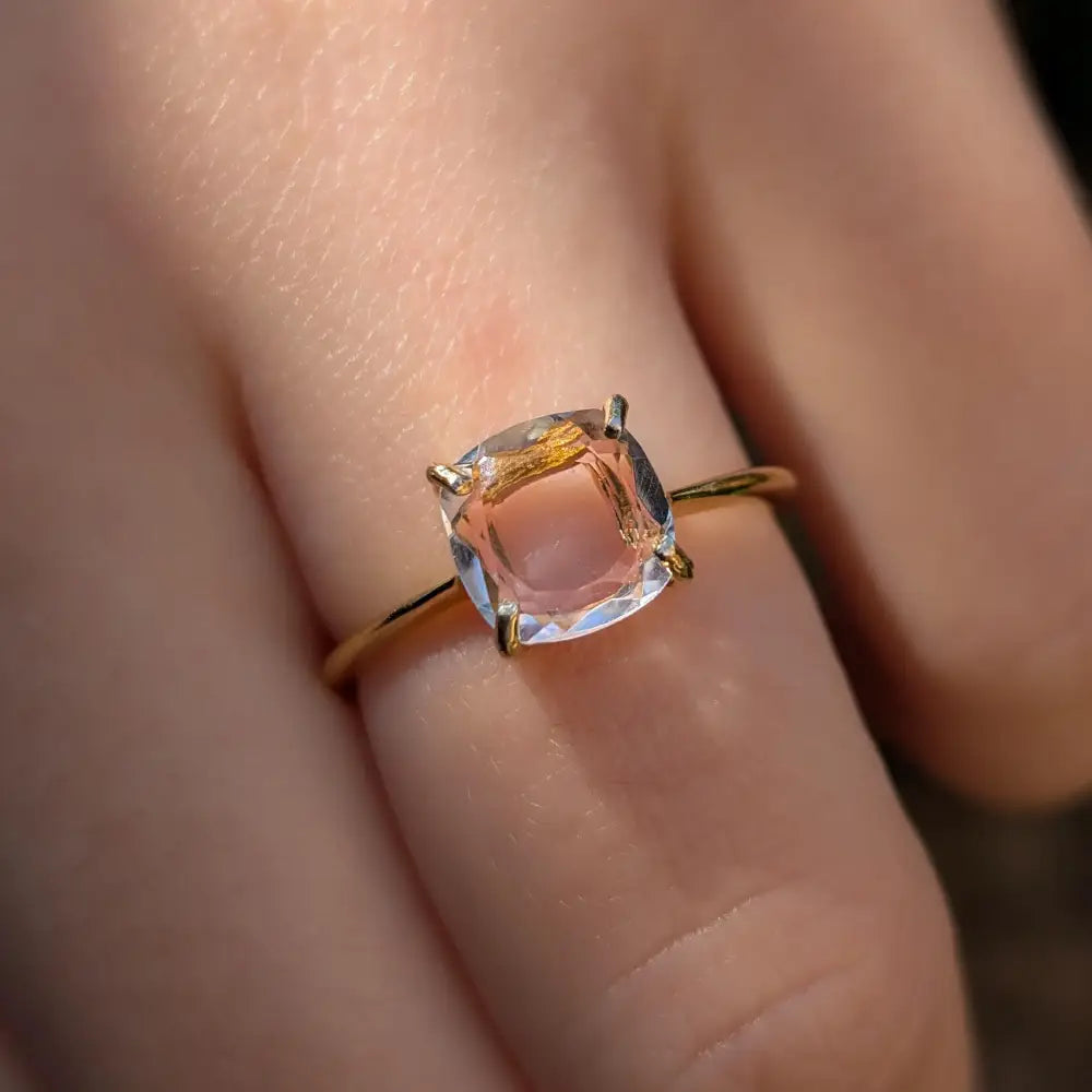The Asher - Natural Clear Quartz Rings Handmade Handcrafted