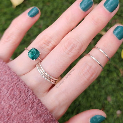 The Asher - Natural Emerald Rings Handmade Handcrafted